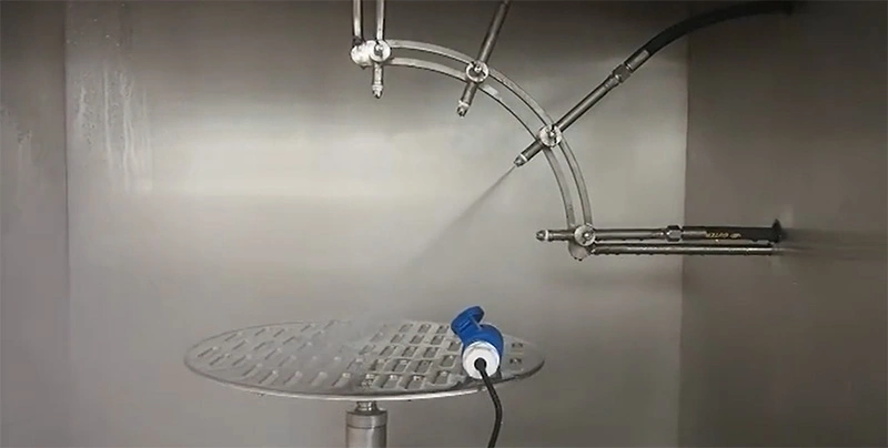 IPX9K 시험 장비: 높은 온도와 압력에 있는 보호 시험 기준